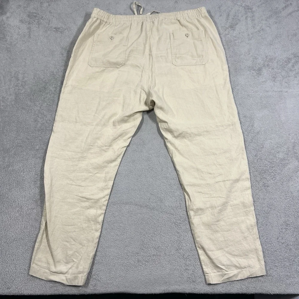 Todd Snyder Linen Beach Pants Mens 2XL Beige Relax Drawstring